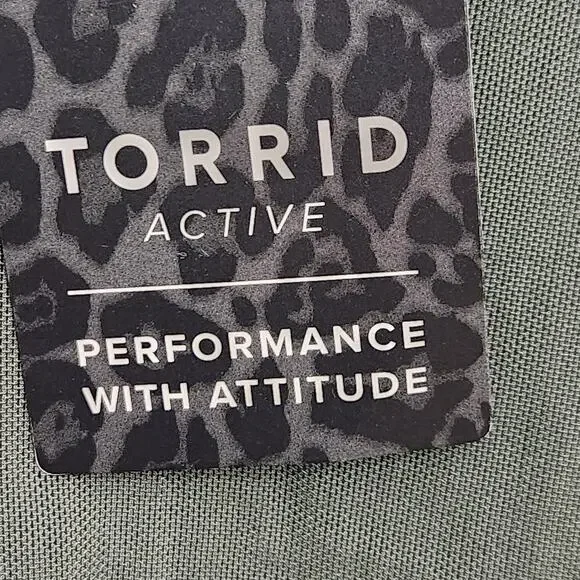 New! Torrid Active Workout Athletic Tank Olive Green Mesh Inset SZ 2X NWT - Picture 3 of 10